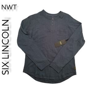 NWT.  SIX LINCOLN QTR BUTTON LONG SLEEVE SHIRT  SIZE S